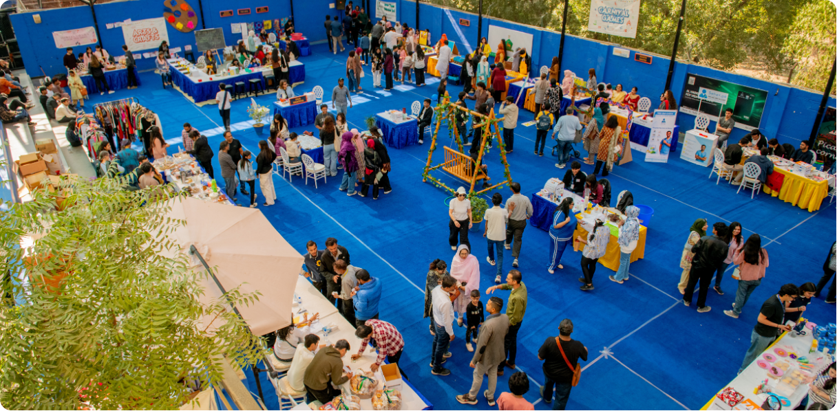 Cedar College students at a campus carnival